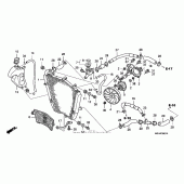 Схема вузла: Радіатор 2 для Honda CBR1000 CBR1000RR Fireblade