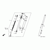 Схема узла: Вилка передней оси для Honda VT600 Shadow VLX