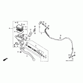 Схема вузла: Головний циліндр зчеплення (VT1100CS / CT) для Honda VT1100 Shadow