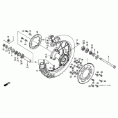 Схема вузла: Заднє колесо для Honda CR250