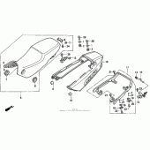 Схема вузла: Сидіння для Honda CBR1000 CBR1000F Hurricane