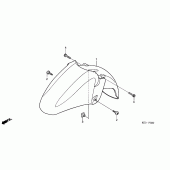 Схема узла: Переднее крыло (FJS6001/2/D3/D4/D5) для Honda FJS600 Silver Wing