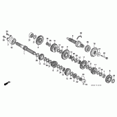 Схема узла: Трансмиссия для Honda VFR400