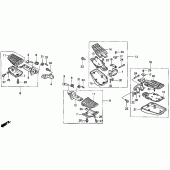 Схема узла: Подножки для Honda PC800 Pacific Coast