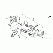 Схема вузла: Задній гальмівний супорт для Honda XR650