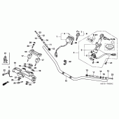 Схема вузла: Верхня траверса & Кліпон керма для Honda XL1000V Varadero