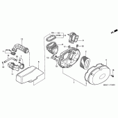 Схема вузла: Повітряний фільтр для Honda VT750 Shadow ACE