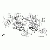 Схема вузла: Клапанна кришка для Honda VT750 Black Widow