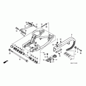 Схема вузла: Задній важіль (Маятник) для Honda VT600 Shadow VLX