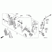 Схема вузла: R. передній гальмівний супорт (CB1000RA) для Honda CB1000 CB1000R