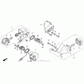 Схема вузла: Поворотники для Honda CBR600 CBR600F Smokin Joe s Edition