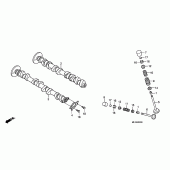 Схема узла: Распредвал & Клапан для Honda CBR600