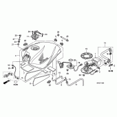 Схема вузла: Паливний бак для Honda CB600F Hornet