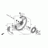 Схема вузла: Переднє колесо для Honda CRF230 CRF230F