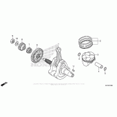 Схема вузла: Колінчастий вал & Поршень для Honda CRF250 CRF250RL Rally