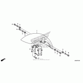 Схема вузла: Переднє крило (3) для Honda VT750 Shadow Phantom