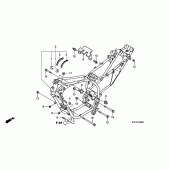 Схема вузла: Рама (XL125V1 / 2/3/4/5/6) для Honda XL125 Varadero