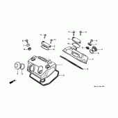 Схема узла: Клапанная крышка для Honda XRV750 Africa Twin