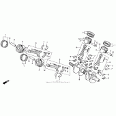 Схема узла: Коленчатый вал для Honda VFR750F VFR750R (RC30)