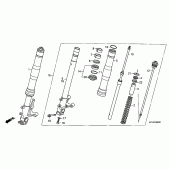 Схема вузла: Вилка передньої осі для Honda CBR600