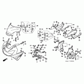 Схема вузла: Передній обтічник (CBR900RRY, 1 / RE1) для Honda CBR900RR CBR929RR Fireblade