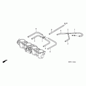 Схема узла: Дроссельная заслонка (TUBING) для Honda CBR600 CBR600FS Sport Edition