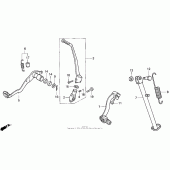 Схема узла: Лапка тормоза для Honda XR600