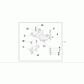 Схема вузла: Майданчик кофра 45l для Honda NT650 Deauville