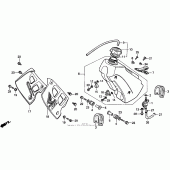 Схема узла: Топливный бак 90-91 для Honda CR250