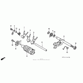 Схема вузла: Shift drum для Honda XR250