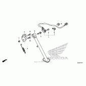 Схема узла: Боковая подножка (2) для Honda VT750 Shadow RS