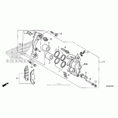 Схема вузла: Передній гальмівний супорт для Honda CRF230 CRF230F