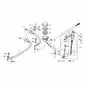 Схема узла: Задний тормозной цилиндр (CBF500A) для Honda CBF500
