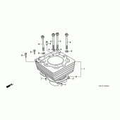 Схема вузла: Циліндр для Honda XR250