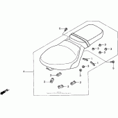 Схема вузла: Сидіння для Honda VT600 Shadow VLX Deluxe
