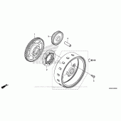 Схема вузла: Привід стартера для Honda CBR500 CBR500R