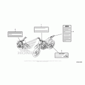 Схема вузла: Інформаційні наклейки для Honda CRF450 CRF450R