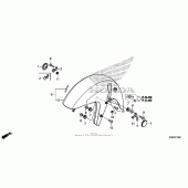 Схема вузла: Переднє крило для Honda GL1800 Gold Wing Valkyrie