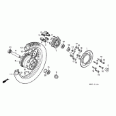 Схема узла: Заднее колесо (XL600VH/VJ/VK/VL) для Honda XL600 Transalp