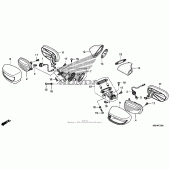 Схема узла: Поворотники + mirror для Honda NSA700 DN-01