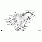 Схема узла: Side cover + rear cowl для Honda ST1300 Pan-European