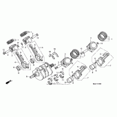Схема узла: Коленчатый вал & Поршень для Honda ST1100 Pan-European