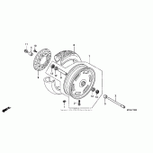 Схема вузла: Переднє колесо для Honda VTX1300