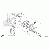 Схема вузла: Передній гальмівний супорт для Honda CRF230 CRF230F