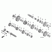 Схема вузла: Трансмісія для Honda XL125 Varadero