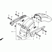 Схема вузла: Заднє крило для Honda GL1500 Valkyrie Tourer