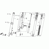 Схема узла: Вилка передней оси для Honda VFR750F VFR750R (RC30)