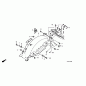 Схема вузла: Заднє крило для Honda CBF150