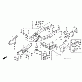 Схема вузла: Rear fork / chain case для Honda XR600