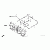 Схема узла: Дроссельная заслонка (TUBING) (X/Y) для Honda CBR1100XX Blackbird
